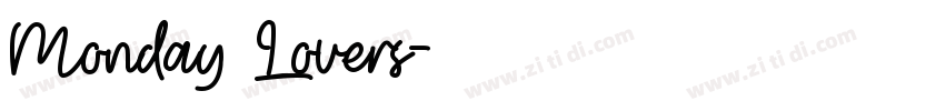 Monday Lovers字体转换